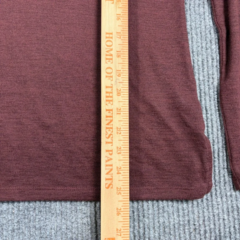 Banana Republic Shirt Men's M Luxespun Casual Long Sleeve Crew Neck Maroon Red